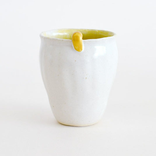 Mino Ware Mellow Gold color  Cup（美濃焼 -Mino Ware）, yellow, side, NANIKOKO 