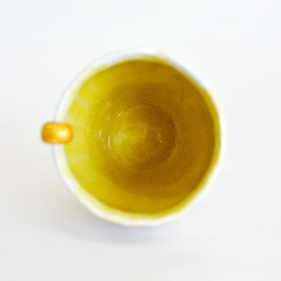 Mino Ware Mellow Gold color  Cup（美濃焼 -Mino Ware）, yellow, up, NANIKOKO 