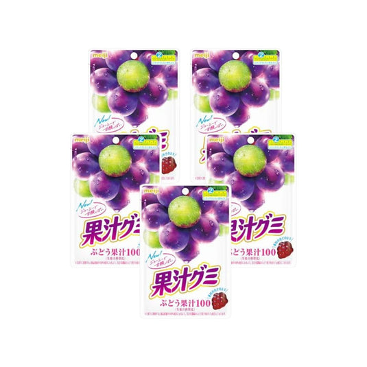 Meiji Gummy Candy Grape flaver 5 set, NANIKOKO