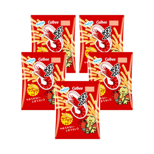 Calbee Shrimp Chips (Pack of 5 Bags), NANIKOKO