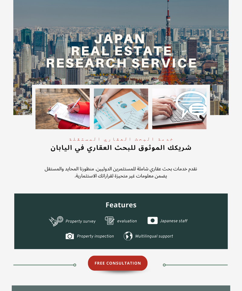 Load image into Gallery viewer, خدمة البحث العقاري في اليابان - تحليل شامل للعقارات والمناطق
