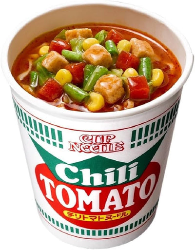 Nissin Food Cup Noodle Chili Tomato visual, NANIKOKO