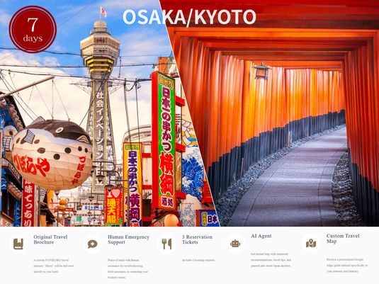 【~7 Days】 Travel Concierge -AI Ticket Plan- 2areas AI support, Reservation tickets, Custom map